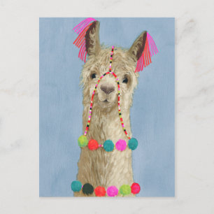Adorned Llama - Beige Vykort