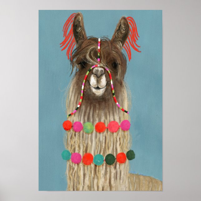 Adorned Llama - Brown Poster (Framsidan)