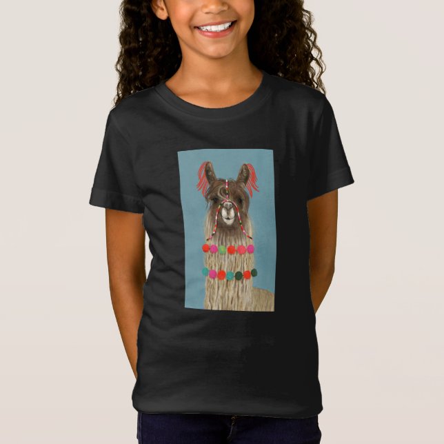 Adorned Llama - Brown T Shirt (Framsida)