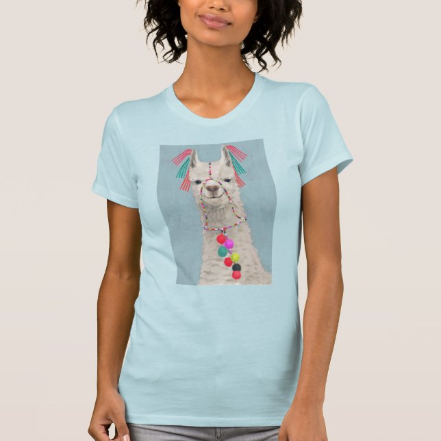 Adorned Llama - White T Shirt (Framsida)