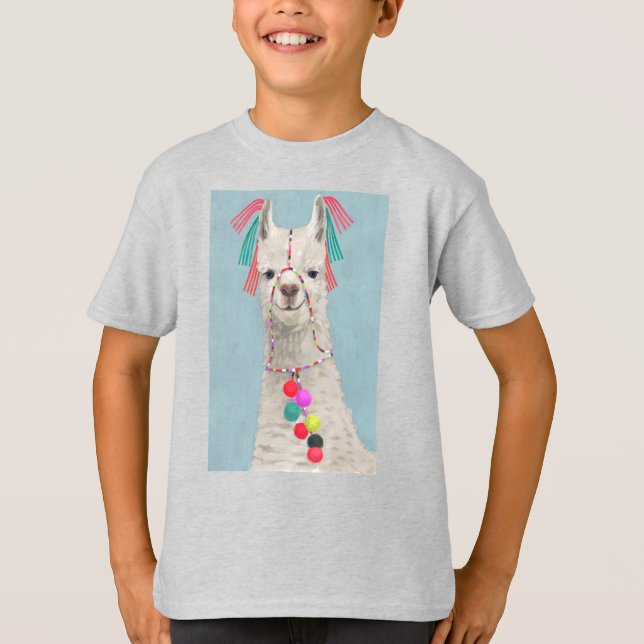 Adorned Llama - White T Shirt (Framsida)