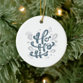 Adorno cerámico para el árbol HO HO HO Julgransprydnad Keramik