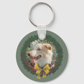 Adorno con corona navideña para mascota nyckelring