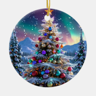 Adorno de Navidad Personalizado de Cerámica Circul Julgransprydnad Keramik