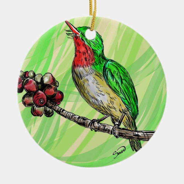 Adorno San Pedrito de Puerto Rico Julgransprydnad Keramik (Framsidan)