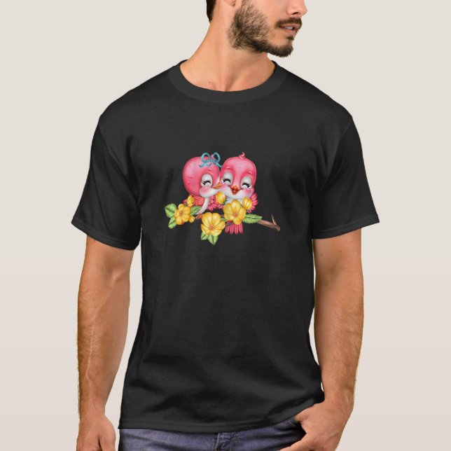 Adorobale Birds Flower Clothes för Tonåring Girls T Shirt (Framsida)