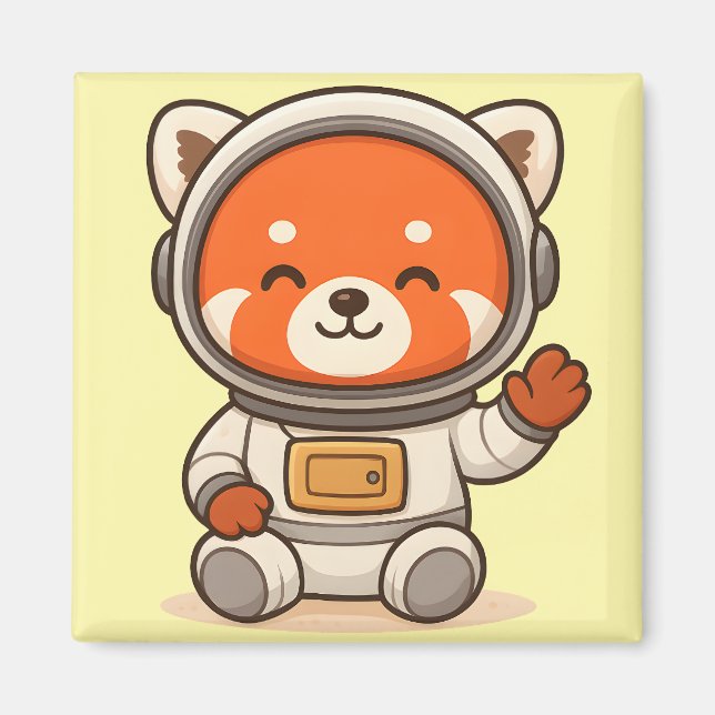 Adous Red Panda Magnets | Tillbehör till roligt Kö Magnet (Framsidan)
