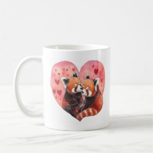 Adous Red Panda Valentines day Hearts Mugg