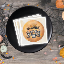 Adous Spooky Stripe Halloween Kitten Pappersservett