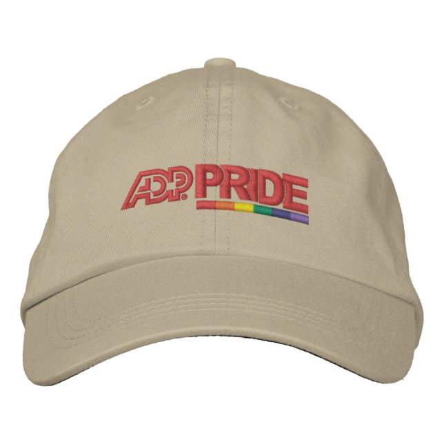 ADP-Pridets justerbara tak - Khaki Broderad Keps (Framsida)