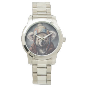 Adreatable koala med söt hatt som kan användas armbandsur
