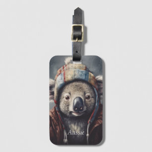 Adreatable koala med söt hatt som kan användas bagagebricka