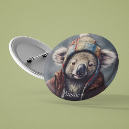 Adreatable koala med söt hatt som kan användas knapp