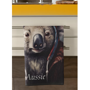 Adreatable koala med söt hatt som kan användas kökshandduk