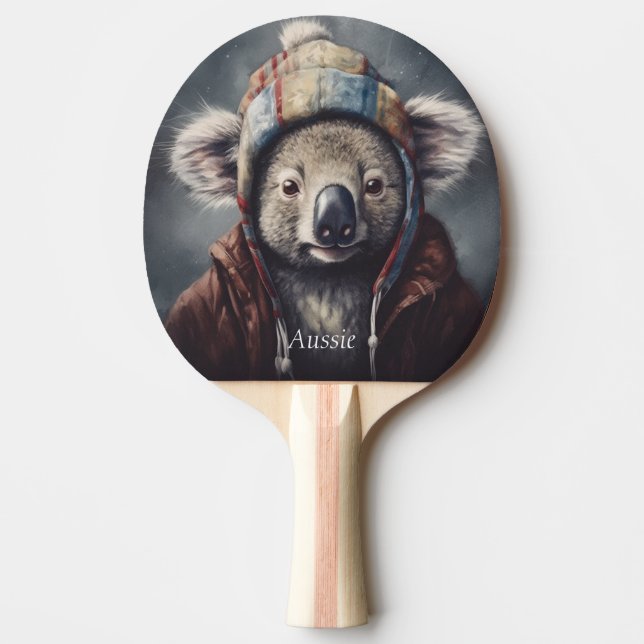 Adreatable koala med söt hatt som kan användas pingisracket (Framsidan)