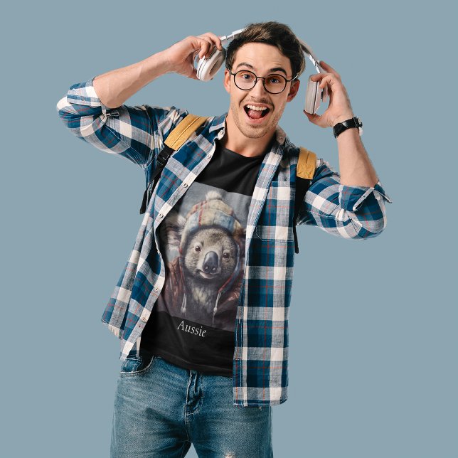 Adreatable koala med söt hatt som kan användas t shirt (Skapare uppladdad)