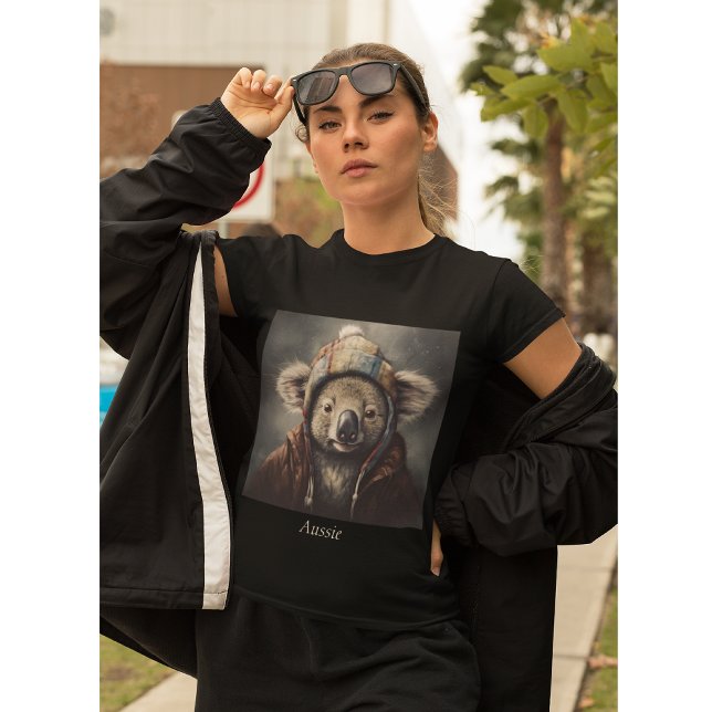 Adreatable koala med söt hatt som kan användas t shirt (Skapare uppladdad)