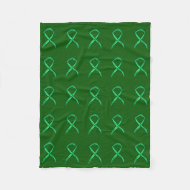 Adrenal Cancer Awareness Ribbon Fleece Blanket (Framsidan)