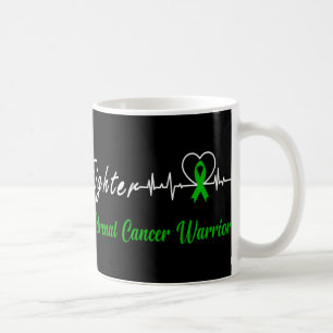 Adrenal Cancer Warrior Heartslag Fighter Grönt Rib Kaffemugg
