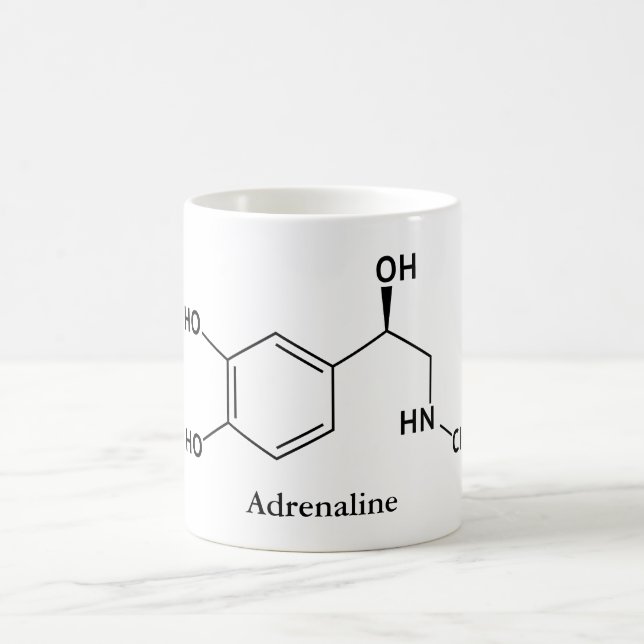 Adrenalin Epinefrin Molekyl Kemi Kaffemugg (Center)