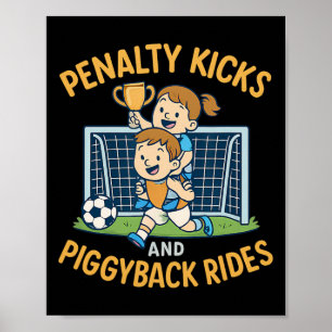 Adrenalin Familj Straffläggningar Piggybyck Kids S Poster