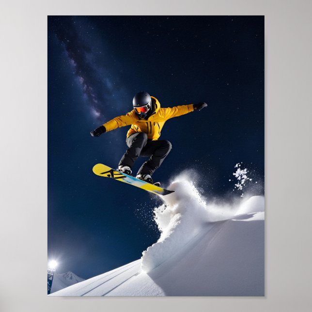 Adrenalin under stjärnor - Extreme Snowboarding Poster (Framsidan)