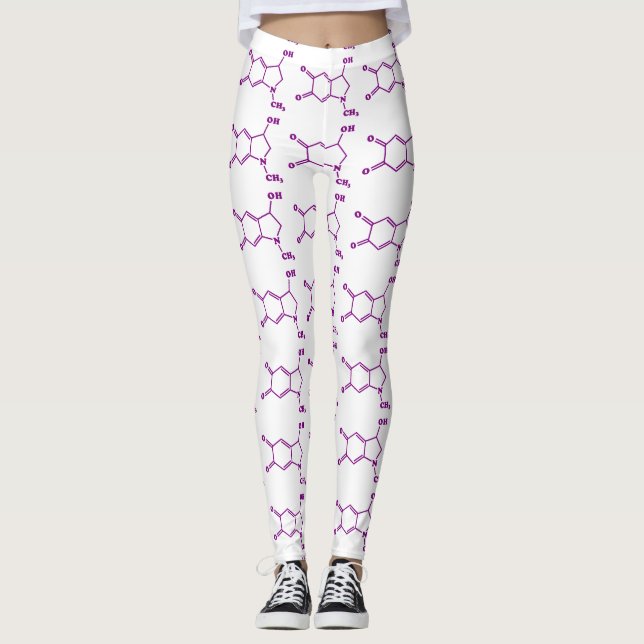 Adrenokrom molekylär kemisk formel leggings (Framsida)