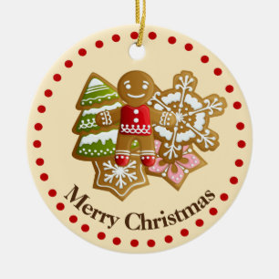 Adress 1:a God jul Cookies Julgransprydnad Keramik
