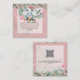 Adress Baby Elephant Bok Dikt Request Card Anteckningskort