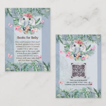 Adress Baby Elephant Bok Dikt Request Card