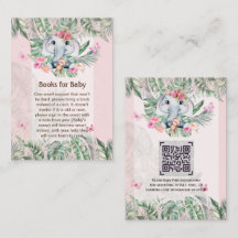 Adress Baby Elephant Bok Dikt Request Card