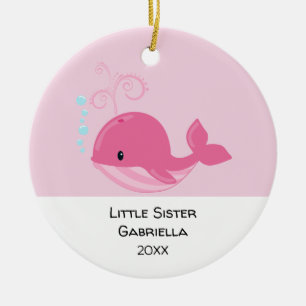 Adress Baby Whale Little Sister jul Julgransprydnad Keramik