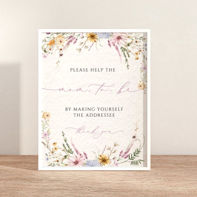 Adress: Bebisduschen för kuvert Wildblommor Poster (Skapare uppladdad)