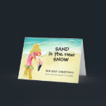 Adress Change Sand är New Snö Flamingo Beach Helgkort<br><div class="desc">Sand är New Snö Flamingo Beach Helgdag Announcement... En rosa flamingo klädd i en ylletshatt och scarf hälsar med följande budskap: "Sand är New Snö." Om du njuter av din första julsäsong som invånare i Florida, här är ett roligt sätt att kombinera din Julhälsningar och ditt nya adress meddelande.. på...</div>