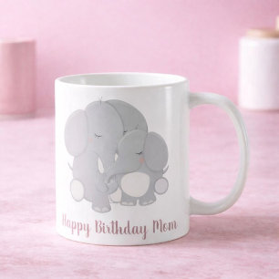 Adress Elephant Cuddles Grattis på födelsedagen Ma Kaffemugg