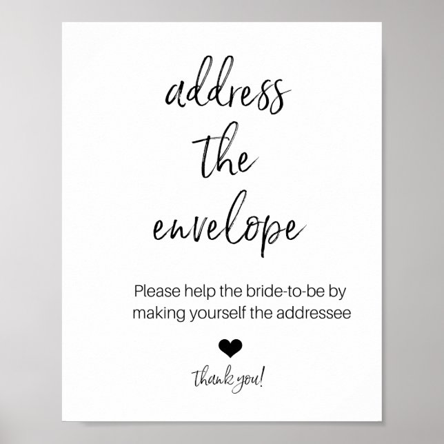 ADRESS ENVELOPP FÖR SHOWER poster (Framsidan)