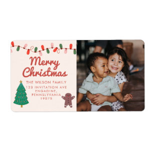 Adress för Julfamiljens foto God jul Fraktsedel