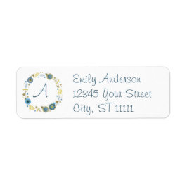 Adress för Monogram God jul - retur Returadress Etikett