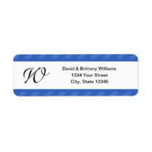 Adress för Monogrammed julretur-Helgdag, etikett