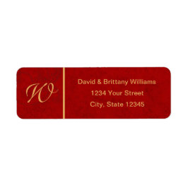 Adress för Monogrammed julretur-Helgdag, etikett Returadress Etikett