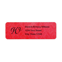 Adress för Monogrammed julretur-Helgdag, etikett Returadress Etikett