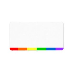 Adress för rand för LGBT-regnbågeflagga tom Adressetikett