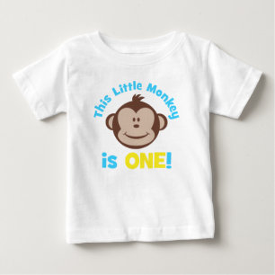 Adress Little Mod Monkey Boys 1st Birthday Shirt Tee Shirt