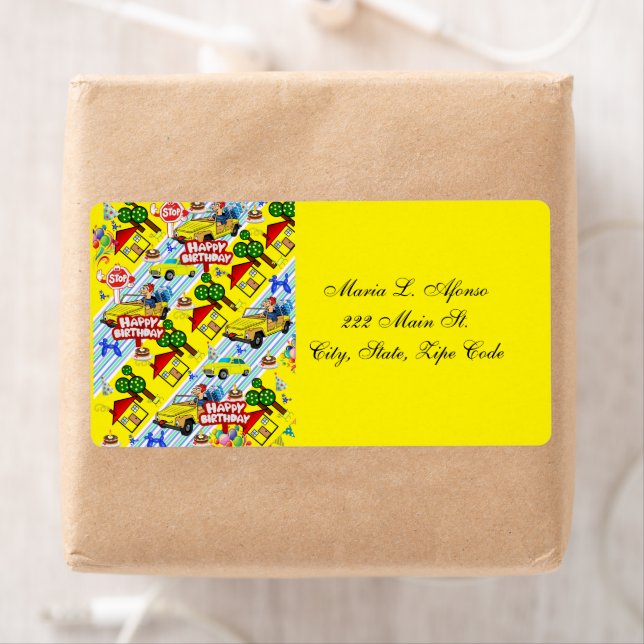 Adress rebellebel Boys Grattis på födelsedagen Fraktsedel (Insitu)