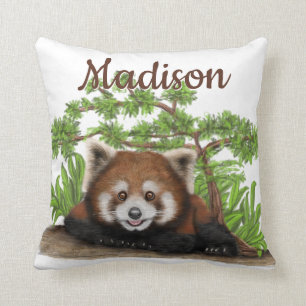 Adress Red Panda Personlig Dekorativ kudde