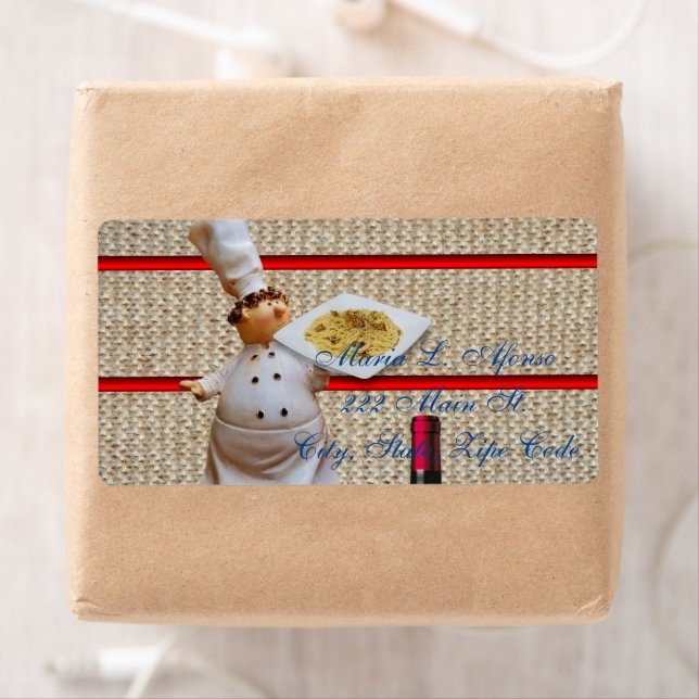 Adress Returetiketter Chef Vin Pasta Fraktsedel (Insitu)