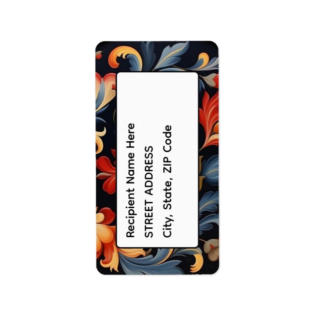 Adress Rosepaint Rosemaling 1 av 6 Adressetikett (Framsidan)