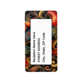 Adress Rosepaint Rosemaling 2 av 6 Adressetikett