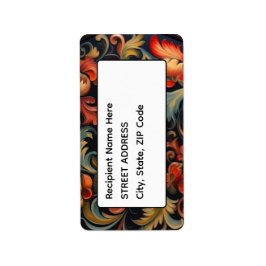 Adress Rosepaint Rosemaling 6 av 6 Adressetikett