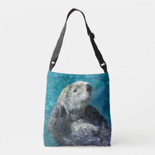Adress Sea Otter Cute Blue Vatten Axelväska